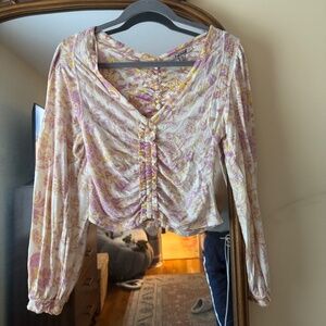 Free People floral crop top